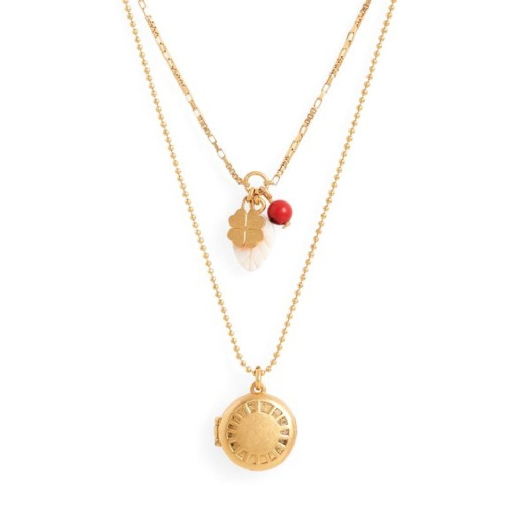 Madewell Engraved Locket Necklace